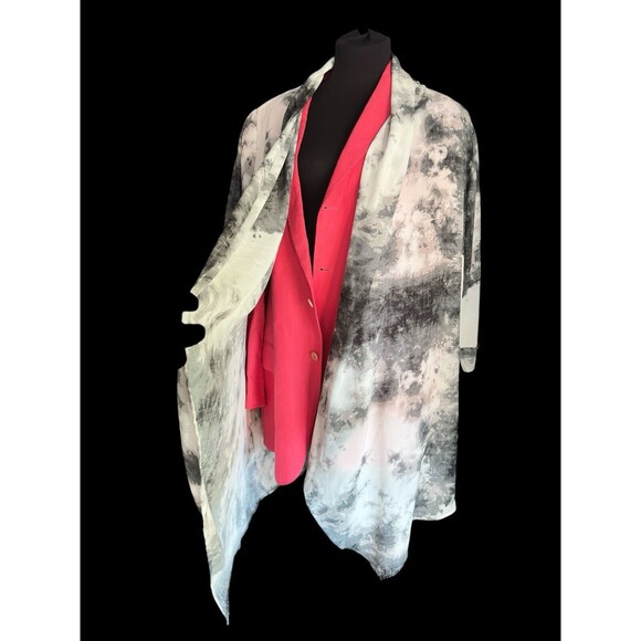 Melissa McCarthy Seven Kimono Women’s 2X Lightweight Watercolor Duster Cardigan - Picture 3 of 16